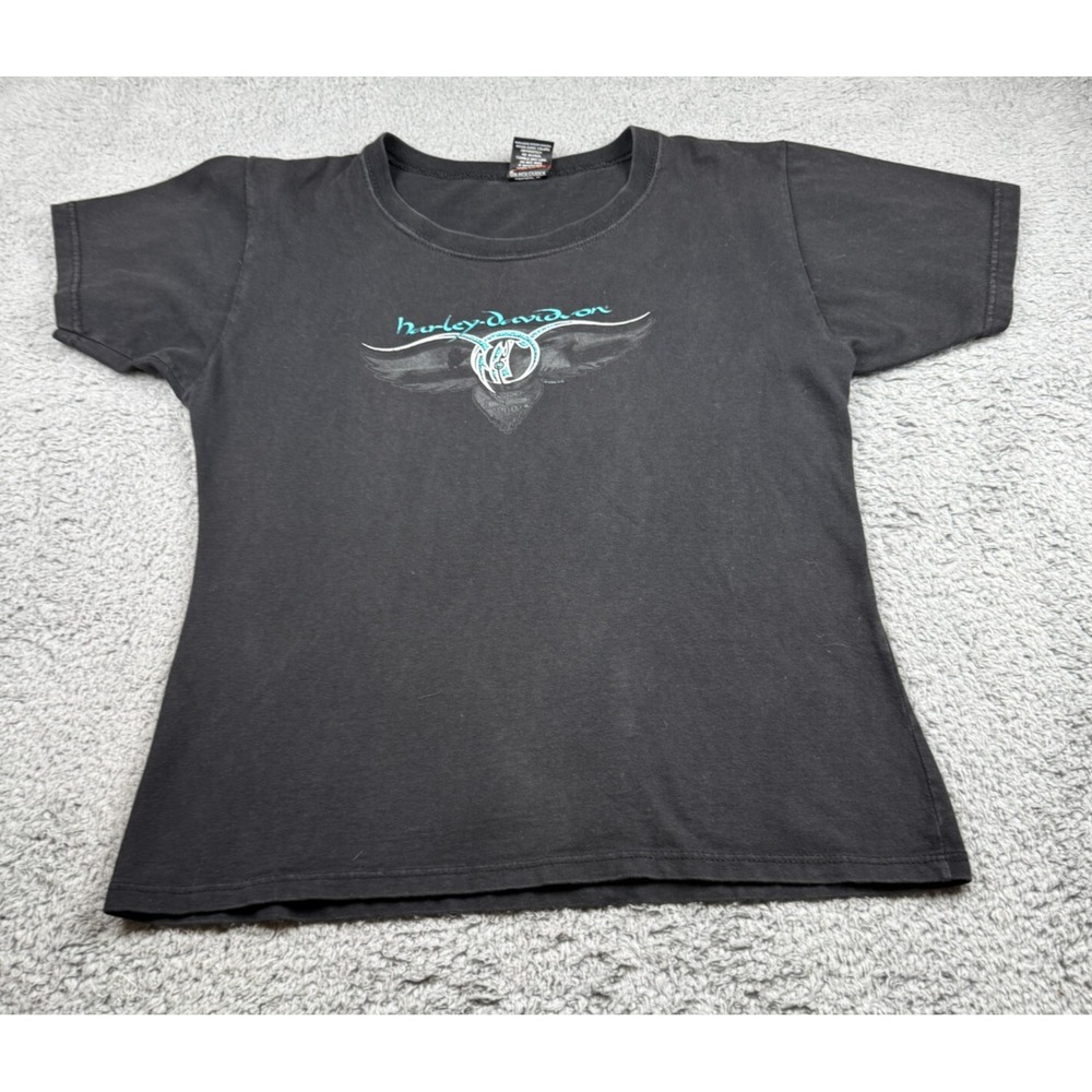 Vintage 1999 USA Made Harley Davidson Ocean City MD Ride Free T-Shirt Womens L